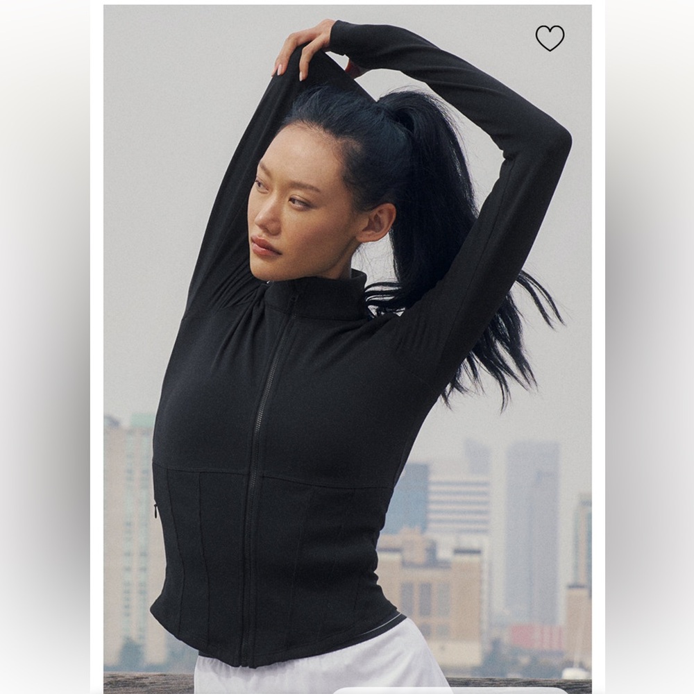 Alo airbrush corset full zip jacket
